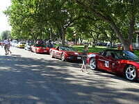 Corvettes at the car show in Fort Stockton